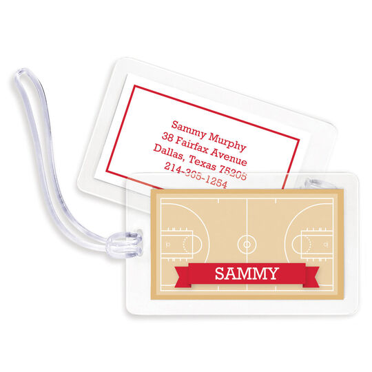 Basketball Court Luggage Tags